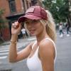 imageCC Womens CrissCross Ponytail Baseball Cap  Embroidered Cotton Front American Flag Mesh Back Adjustable VelcroFlagburgundy