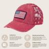imageCC Womens CrissCross Ponytail Baseball Cap  Embroidered Cotton Front American Flag Mesh Back Adjustable VelcroFlagred