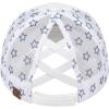 imageCC Womens CrissCross Ponytail Baseball Cap  Embroidered Cotton Front American Flag Mesh Back Adjustable VelcroFlagwhite