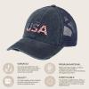 imageCC Womens CrissCross Ponytail Baseball Cap  Embroidered Cotton Front American Flag Mesh Back Adjustable VelcroUsanavy