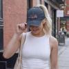 imageCC Womens CrissCross Ponytail Baseball Cap  Embroidered Cotton Front American Flag Mesh Back Adjustable VelcroUsanavy